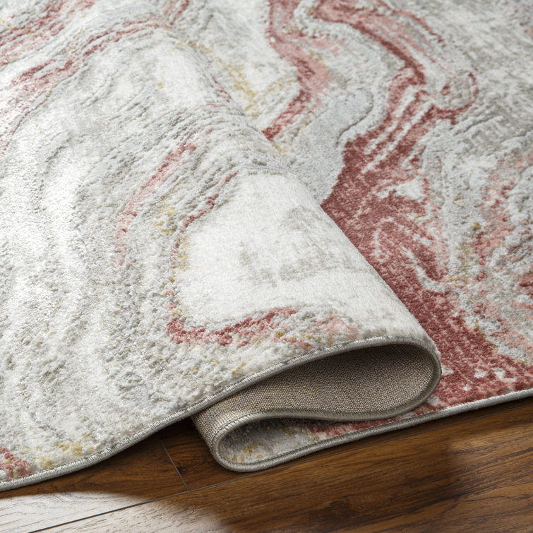 Brayden Studio® Besi Performance Pink/Gray Rug Wayfair